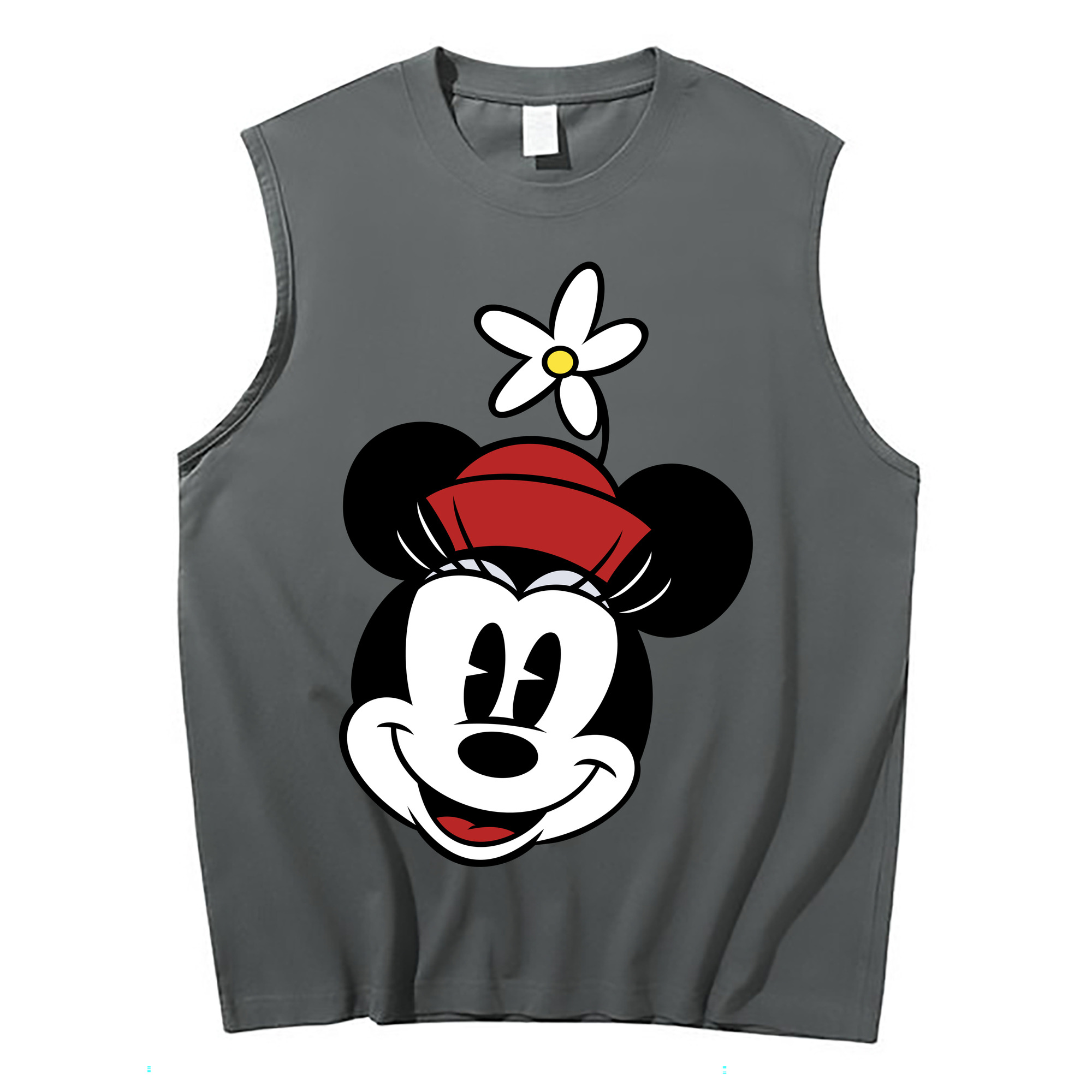 ミッキーマウス Mickey Mouse コットン100％タンクトップ（フロントプリント）